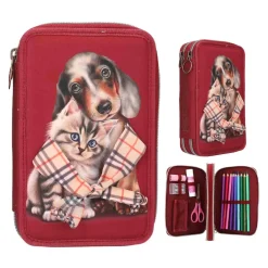 Depesche 2-Fach Federtasche FUR-EVER FRIENDS TOPModel 5,5 x 13 x 20 cm