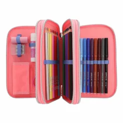 Depesche 3-Fach Federtasche inkl. Stifte TOPModel 20,5 x 14,3 x 7,5 cm