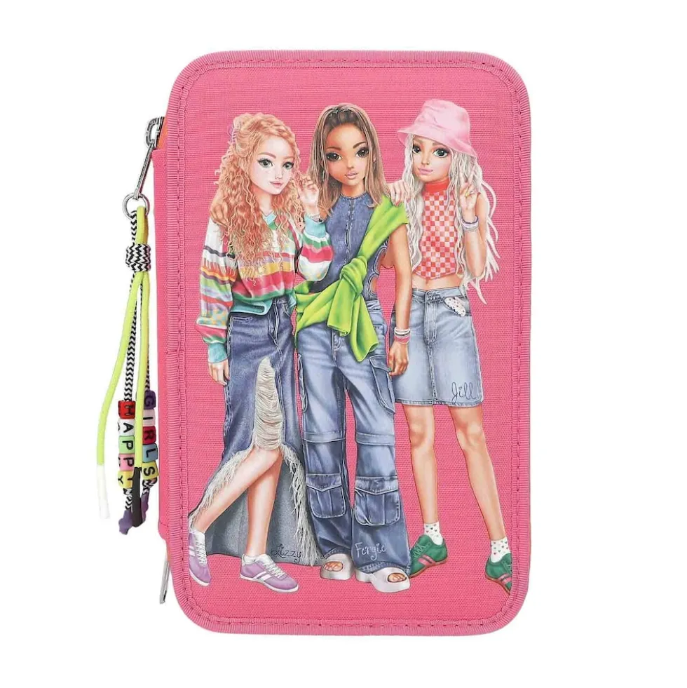 Depesche 3-Fach Federtasche mit Stifte TOPModel 20,5 x 14,3 cm