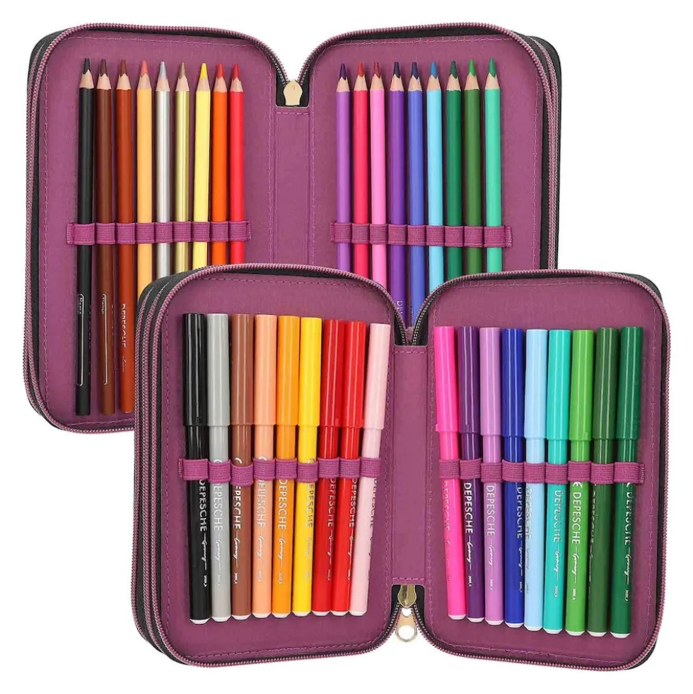 Depesche 3-Fach Federtasche TOPModel 7,5 x 13 x 20 cm
