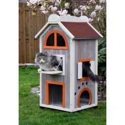 Dobar Großes Katzenhaus Fancy Cat aus Holz