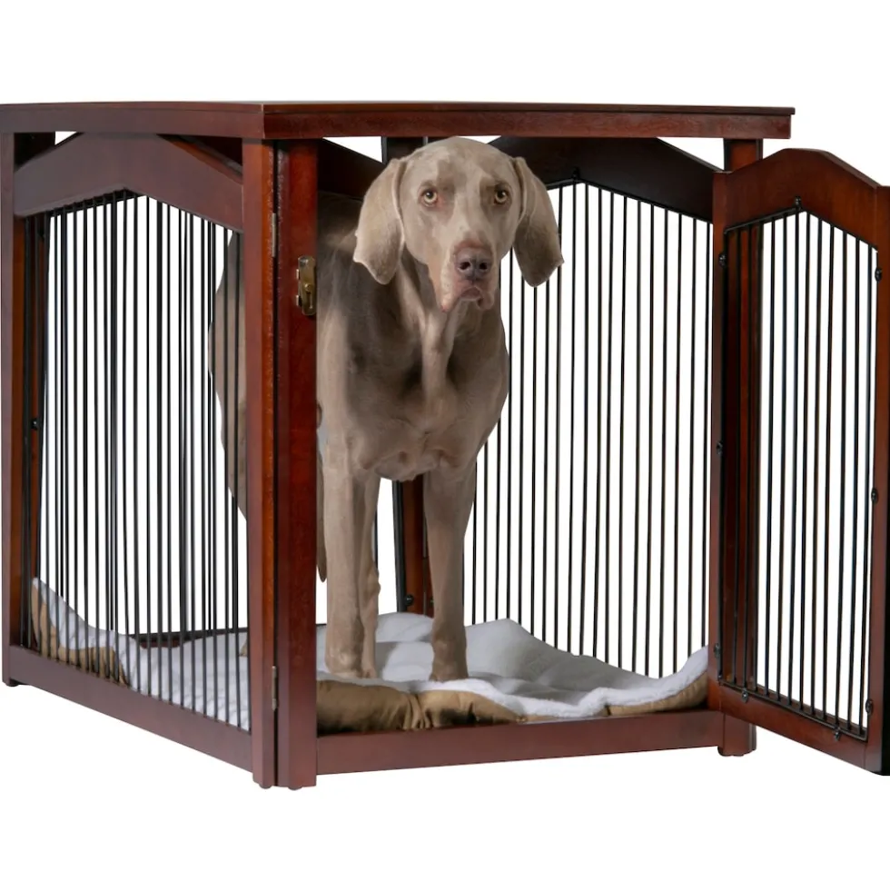 dobar Multifunktion Hundekäfig mit Tischoberfläche Größe L