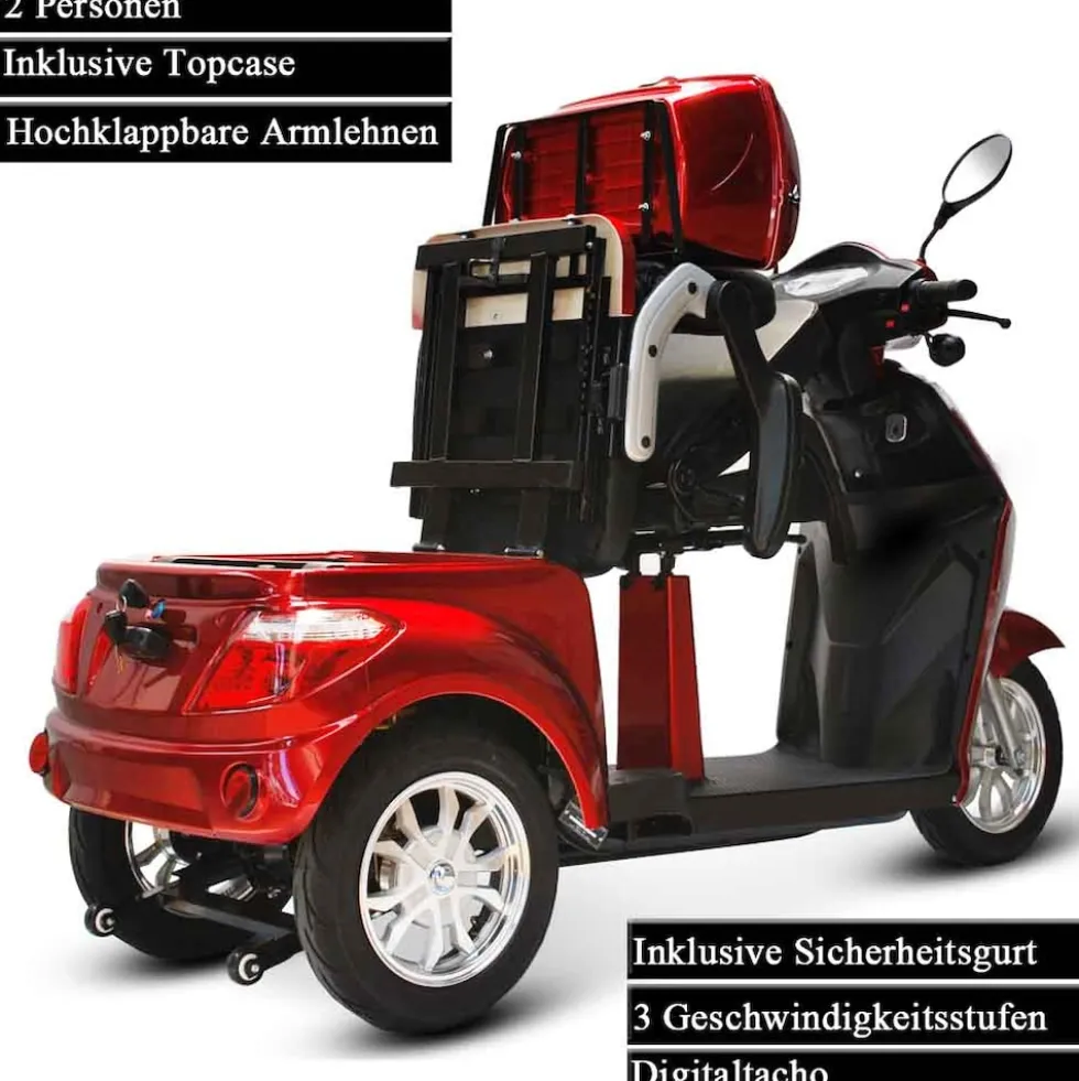 ECO ENGEL 503, Dreirad Roller Senioremobil 25 km/h, Rot