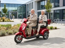 ECONELO E-Seniorenmobil Billy 2.0, Lithium-Akku, 3-Rad, 60V, 1000 Watt, groß Sitz, Rot