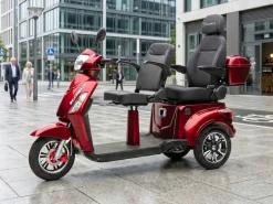 ECONELO E-Seniorenmobil Billy 2.0, Lithium-Akku, 3-Rad, 60V, 1000 Watt, groß Sitz, Rot