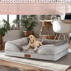Ecosa Orthopädisches Hundebett 71x58x18cm Wasserfest Anti-Rutsch-Boden