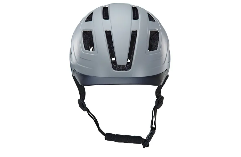 ECO Urban Fahrradhelm, ABS-Hartschale, mit LED-Licht und Reflektionsstreifen, Größe: 59-61 cm, Farbe: grau