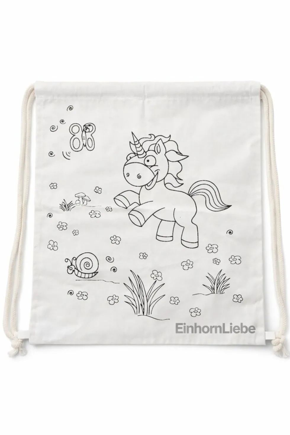 EinhornLiebe Turnbeutel Einhorn zum Selbstbemalen Kreativbeutel Kinder Bastelset