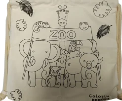 EinhornLiebe Turnbeutel Zoo zum Selbstbemalen Kreativbeutel Kinder Bastelset