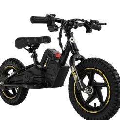Elektro-Laufrad, 12 Zoll, Kinder-Balance-Bike m. 250 Watt, Scheibenbremsen, 3 Geschwindigkeitsstufen (Gelb)