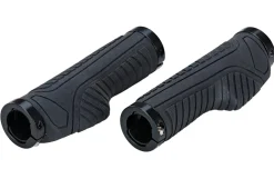 Ergo-Griffe, mit Schraubbefestigung und Lenkerstopfen, Länge: 130 mm, Farbe: schwarz