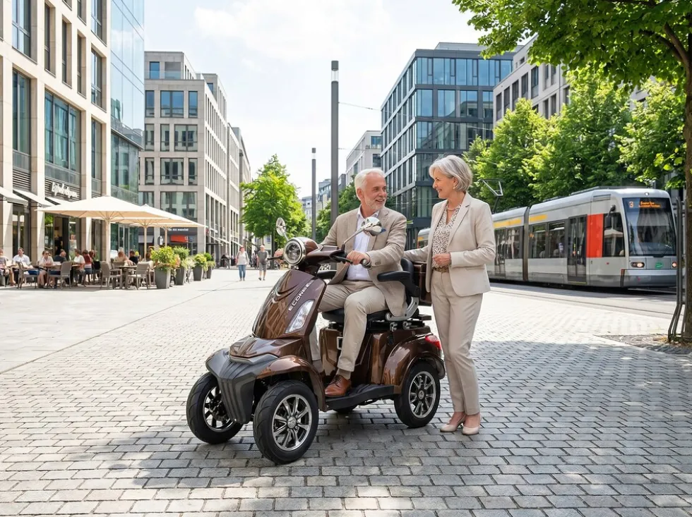E-Seniorenmobil MAXXI 4.0 - Lithium Akku - 1000W - 25km/h - BRAUN