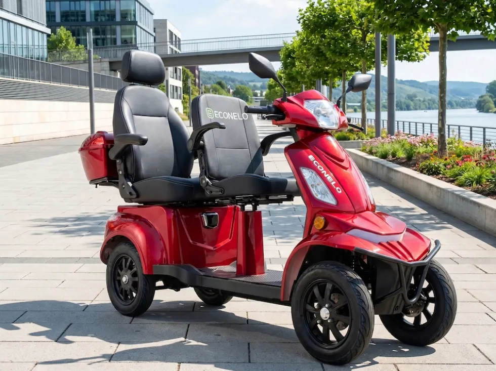 E-Seniorenmobil Vista Quarter-1L, Lithium-Akku, 4-Rad, 60V, 1000 Watt, Rot