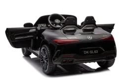 ES-Toys Elektro Kinderauto Mercedes SL63 AMG EVA-Reifen Stoßdämpfer lizenziert schwarz