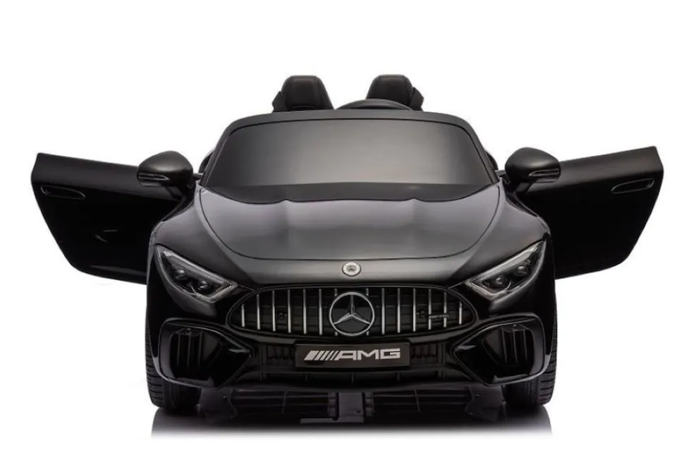 ES-Toys Elektro Kinderauto Mercedes SL63 AMG EVA-Reifen Stoßdämpfer lizenziert schwarz