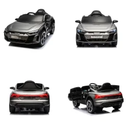 Es-Toys Kinder Elektroauto Audi E-Tron GT, EVA-Reifen, Softstart, Stoßdämpfer blau