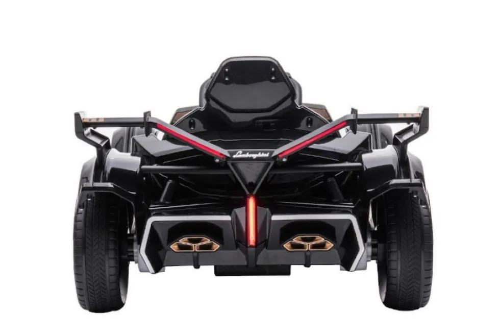 ES-Toys Kinder Elektroauto Lamborghini V12 Vision Gran Turismo Fernbedienung MP3 schwarz