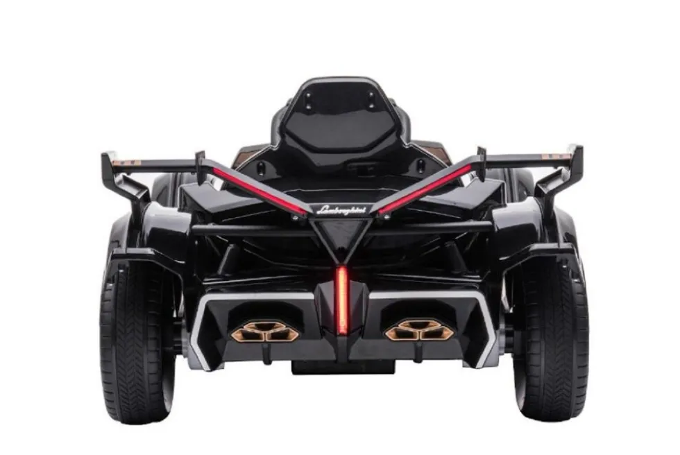 ES-Toys Kinder Elektroauto Lamborghini V12 Vision Gran Turismo Fernbedienung MP3 schwarz
