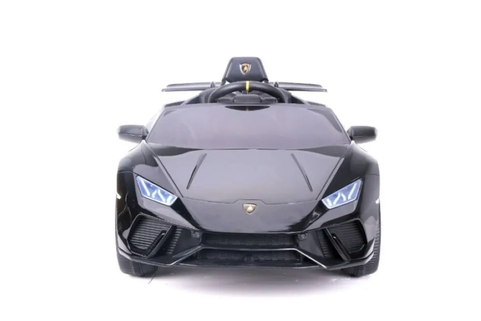 ES-Toys Kinder Elektroauto Lamborghini Huracan EVA-Reifen Scheinwerfer Bluetooth schwarz