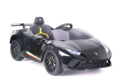 ES-Toys Kinder Elektroauto Lamborghini Huracan EVA-Reifen Scheinwerfer Bluetooth schwarz