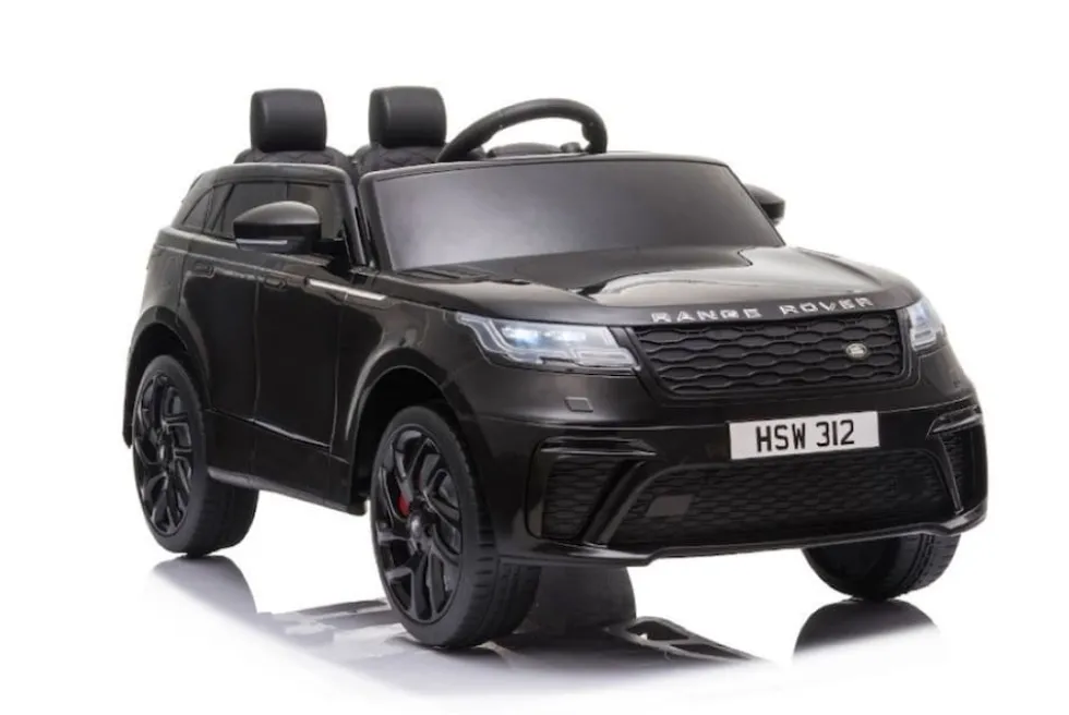 ES-Toys Kinder Elektroauto Range Rover Velar EVA-Reifen Stoßdämpfer Scheinwerfer schwarz