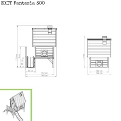 EXIT Holzspielhaus Fantasia 300, natur