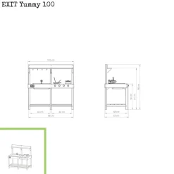 EXIT Outdoor-Holzspielküche Yummy 100