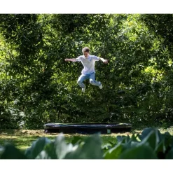 EXIT Silhouette sports Bodentrampolin ø244cm - schwarz