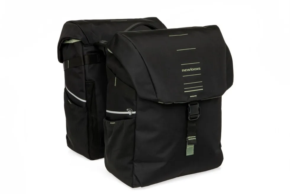 Fahrrad-Doppelpacktasche Vigo Double Racktime 2.0 , schwarz-grün