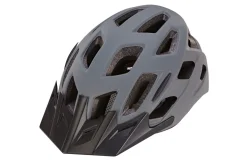 Fahrradhelm, stoßfeste Hartschaum-Innenschale,mit LED-Licht und Reflektionsstreifen, Größe: 58-61 cm, Farbe: grau