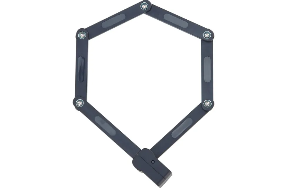 Faltschloss, mit Fingerabdrucksensor, mit Zahlenwalze , inkl. Halt, Schwarz, Länge 80 cm