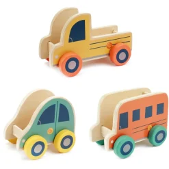 Fisher-Price - Holz-Fahrzeuge 3 Stück + Tiere Holzspielzeug Kleinkinder