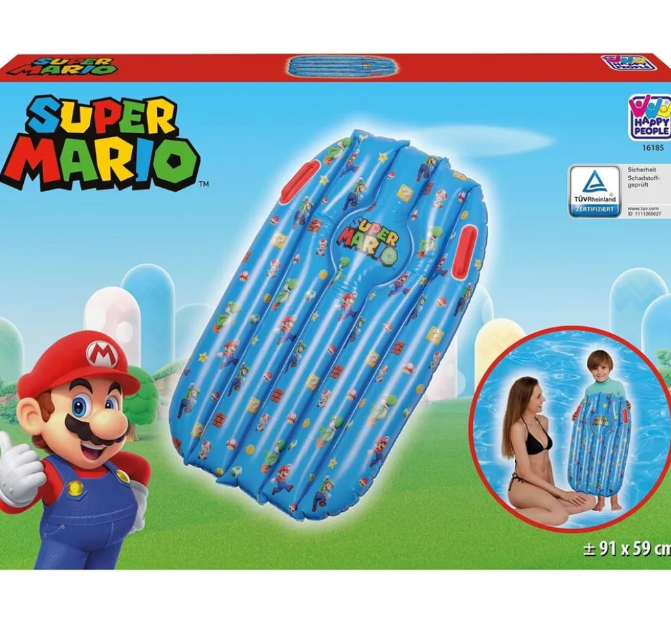 Floater Super Mario Happy People 91cm mit Handgriffen Luftmatratze Matratze Pool