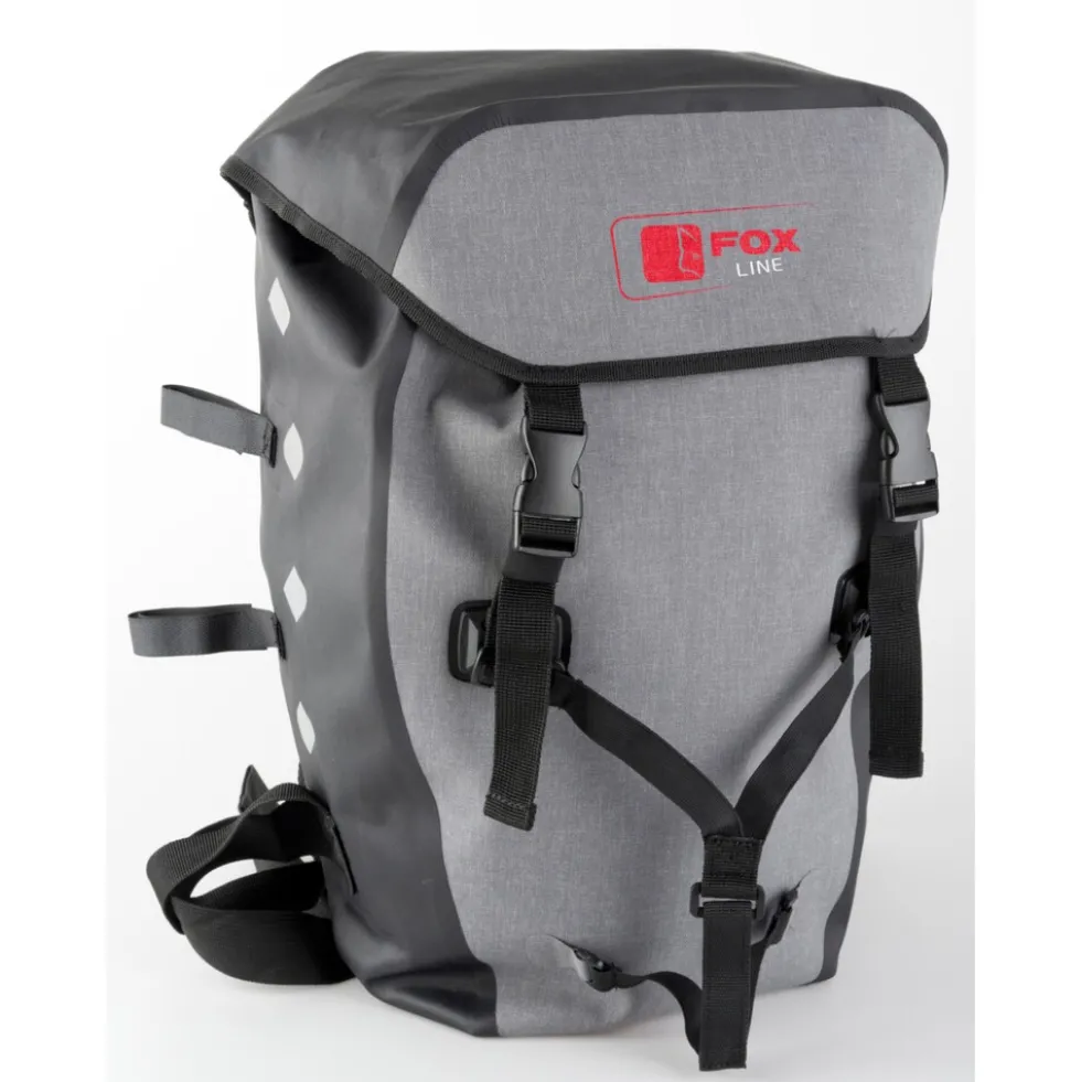 Fox Line Rucksack wasserdicht schwarz/grau