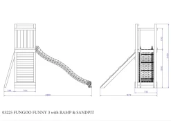 FUNGOO Spielturm FUNNY3 mit Sandkasten Rutsche und versch. Ausführungen