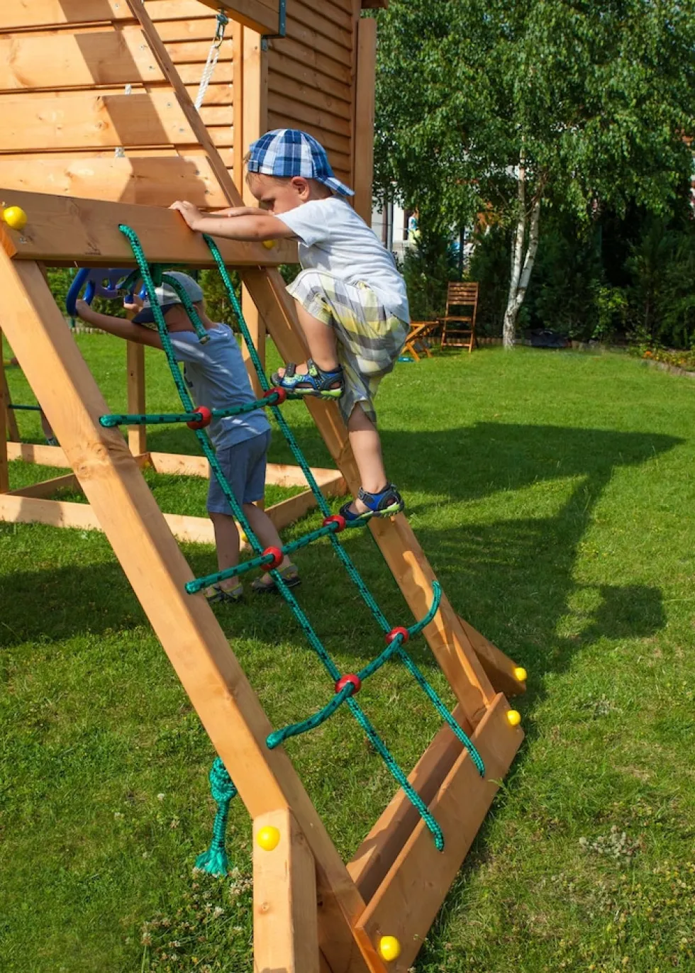 FUNGOO Spielturm Klettergerüst My_SPACE_XL in versch. Ausführungen Spielplatz Holzschaukel