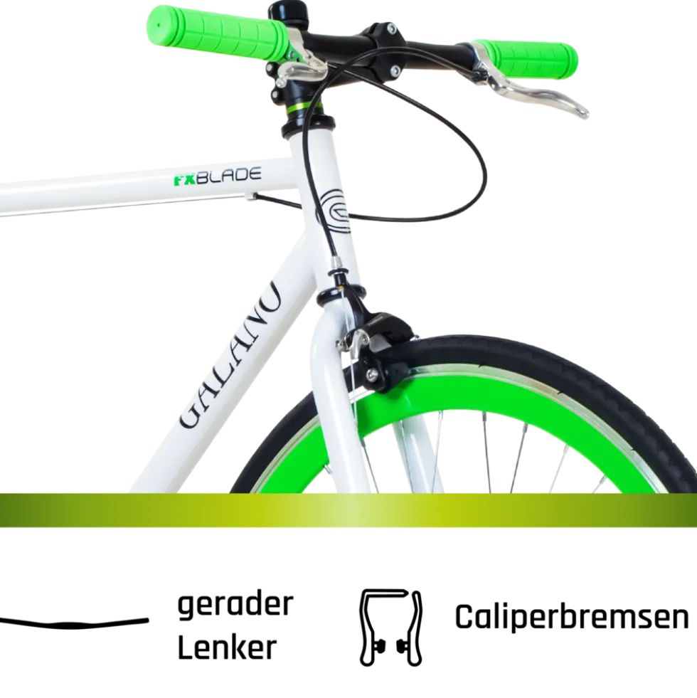 Galano Blade Fixie Fahrrad 28 Zoll Singlespeed 165 - 195 cm retro Urban Bike mit Flip Flop Nabe für Fixed Gear und Freilauf