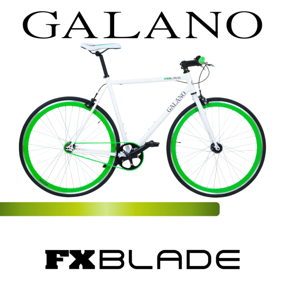 Galano Blade Fixie Fahrrad 28 Zoll Singlespeed 165 - 195 cm retro Urban Bike mit Flip Flop Nabe für Fixed Gear und Freilauf
