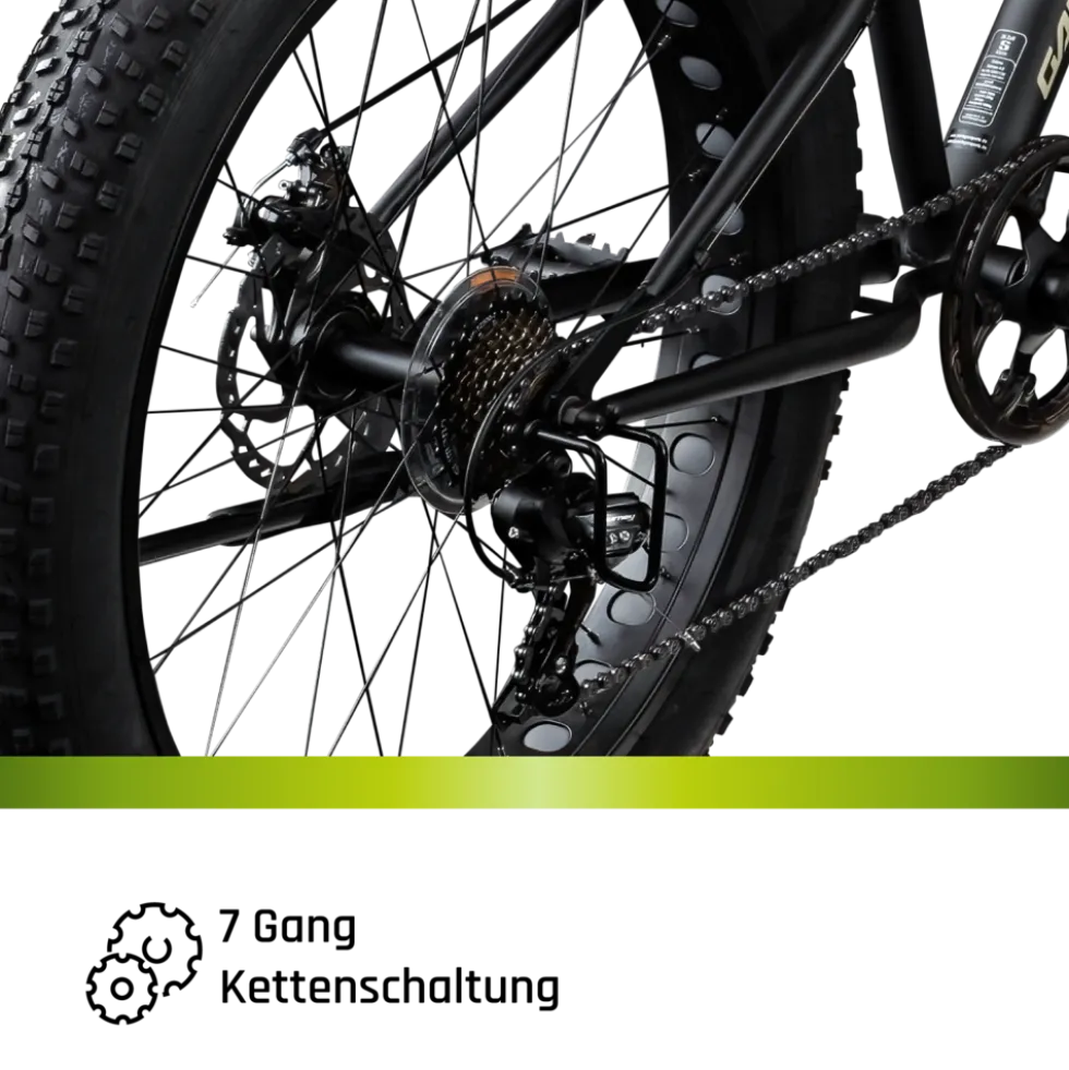 Galano Fatman 4.0 Fatbike 26 Zoll für Herren und Damen ab 155 cm Fahrrad Mountainbike Hardtail 7 Gang MTB