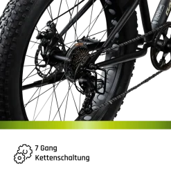 Galano Fatman 4.0 Fatbike 26 Zoll für Herren und Damen ab 155 cm Fahrrad Mountainbike Hardtail 7 Gang MTB