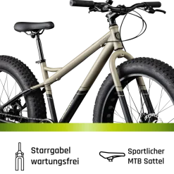 Galano Fatman 4.0 Fatbike 26 Zoll für Herren und Damen ab 155 cm Fahrrad Mountainbike Hardtail 7 Gang MTB