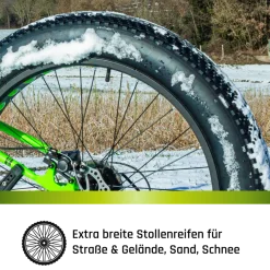 Galano Fatman 4.0 Fatbike 26 Zoll für Herren und Damen ab 155 cm Fahrrad Mountainbike Hardtail 7 Gang MTB