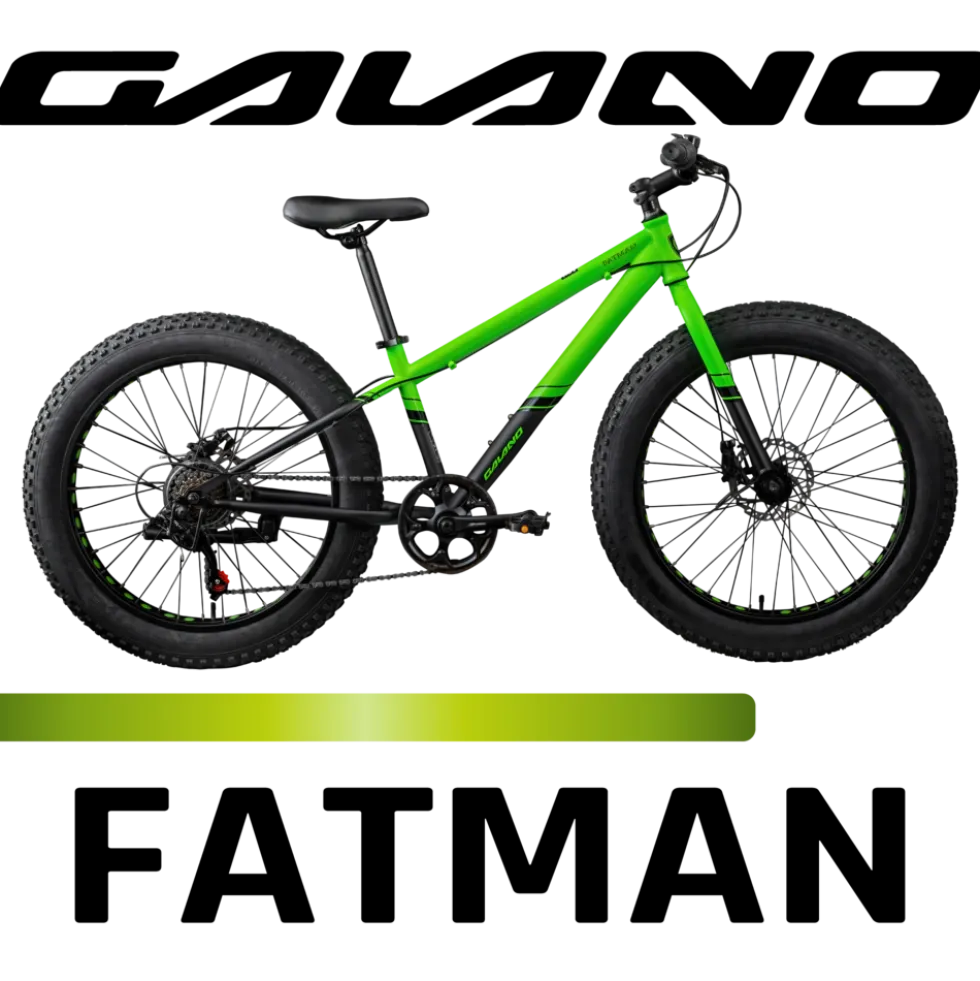 Galano Fatman 4.0 Jugendfahrrad ab 8 Jahre Jungen Mädchen 130 - 145 cm 24 Zoll Kinder Fahrrad Fatbike Mountainbike MTB Hardtail