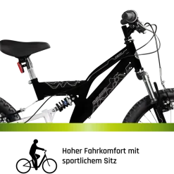 Galano FS180 Kinderfahrrad ab 6 Jahre 120-135cm Mädchen Jungen Fahrrad 20 Zoll 6 Gang Mountainbike Fully mit V-Brakes MTB
