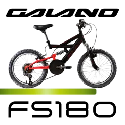 Galano FS180 Kinderfahrrad 6 Gang 18 Zoll ab 6 Jahre 115 - 130 cm Mountainbike Fully für Jungen und Mädchen MTB Fahrrad Fullybike