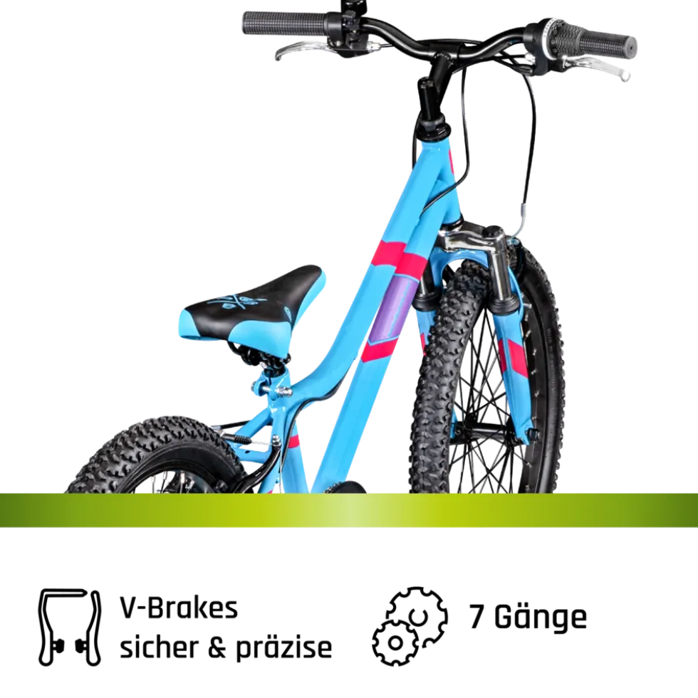 Galano GA20 Kinderfahrrad 20 Zoll 120 - 135 cm Mädchen Jungen Fahrrad ab 5 Jahre Mountainbike 7 Gänge MTB Hardtail Kinder Fahrrad