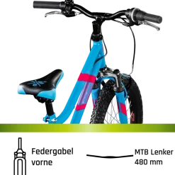 Galano GA20 Kinderfahrrad 18 Zoll 115 - 130 cm Mädchen Jungen Fahrrad ab 5 Jahre Mountainbike 7 Gänge MTB Hardtail Kinder Fahrrad