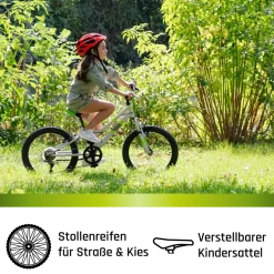 Galano GA20 Kinderfahrrad 18 Zoll 115 - 130 cm Mädchen Jungen Fahrrad ab 5 Jahre Mountainbike 7 Gänge MTB Hardtail Kinder Fahrrad