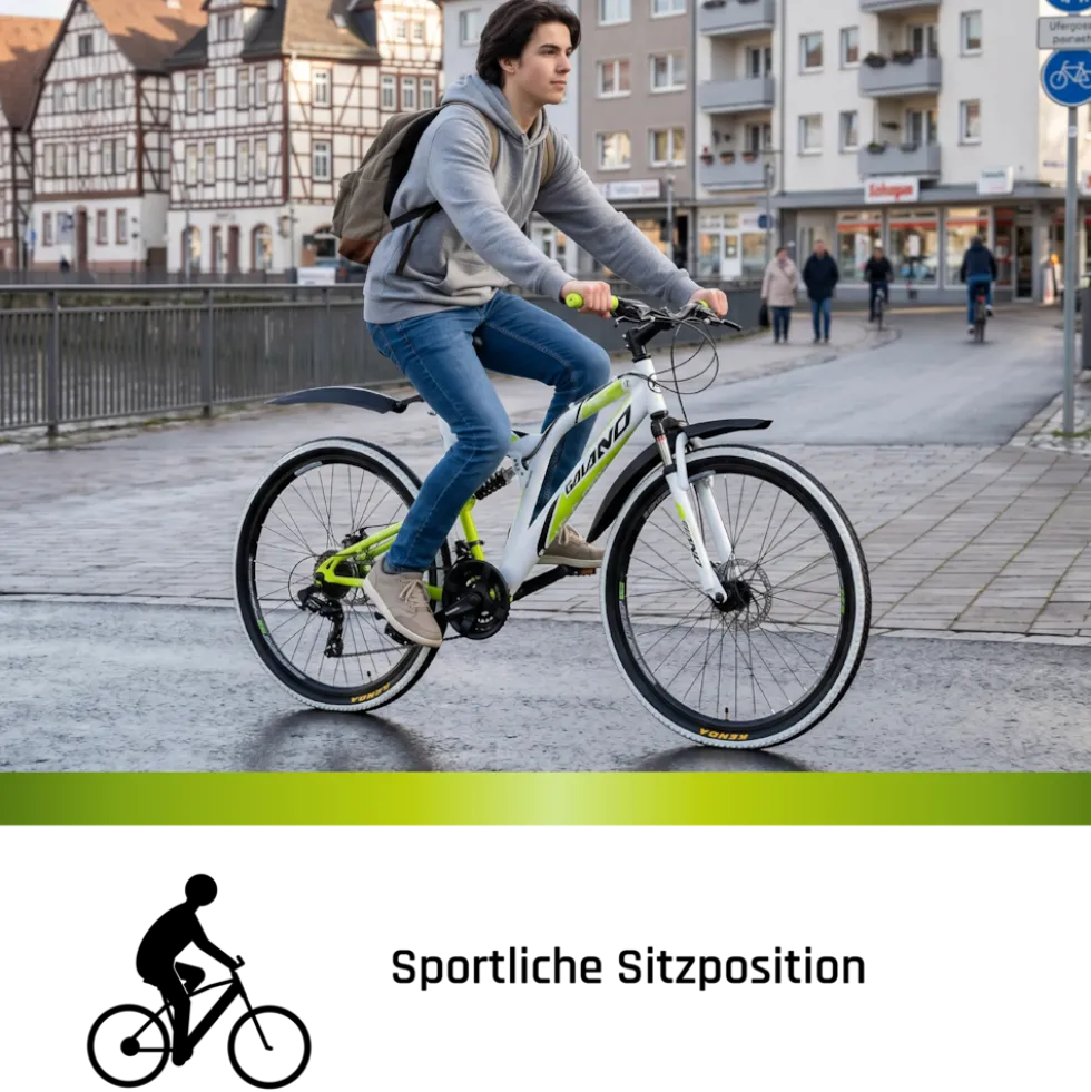 Galano Volt DS Mountainbike Fully ab 160 cm Jugendfahrrad 26 Zoll Fahrrad 21 Gang MTB für Jungen und Mädchen Jugendrad