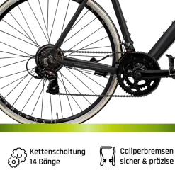 Galano Vuelta STI Rennrad Herren ab 150 cm Fahrrad Road Bike Fitnessrad Rennfahrrad für Einsteiger Tour 14 Gänge
